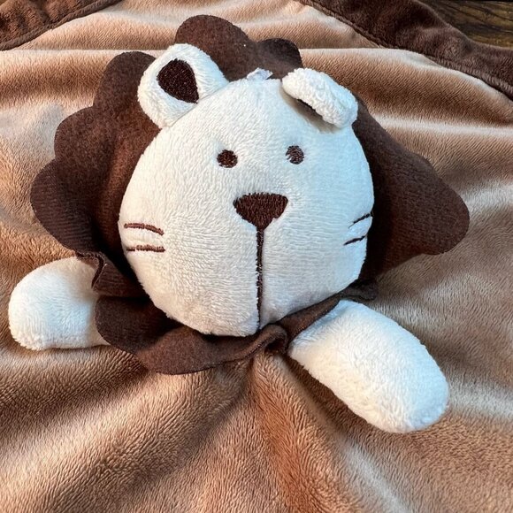 Graco Lion Lovey Brown Security Blanket plush Woobie Blankie - Picture 2 of 8